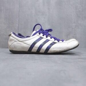 Vintage VTG Y2K 2000's 00's Adidas Tokyo White Purple Plaid White Sneakers